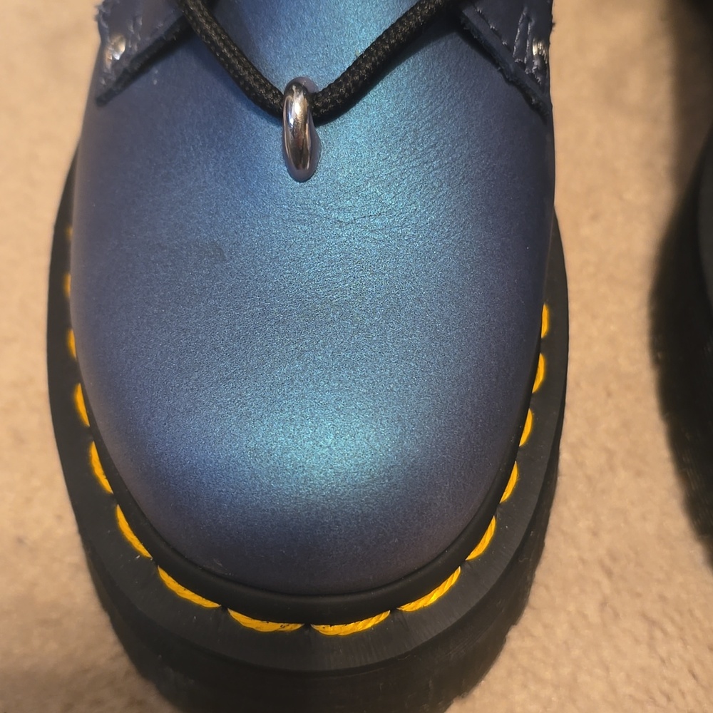 Dr. Martens Jadon II Hardware Pull Up Leather Platform Boots - Picture 4 of 11